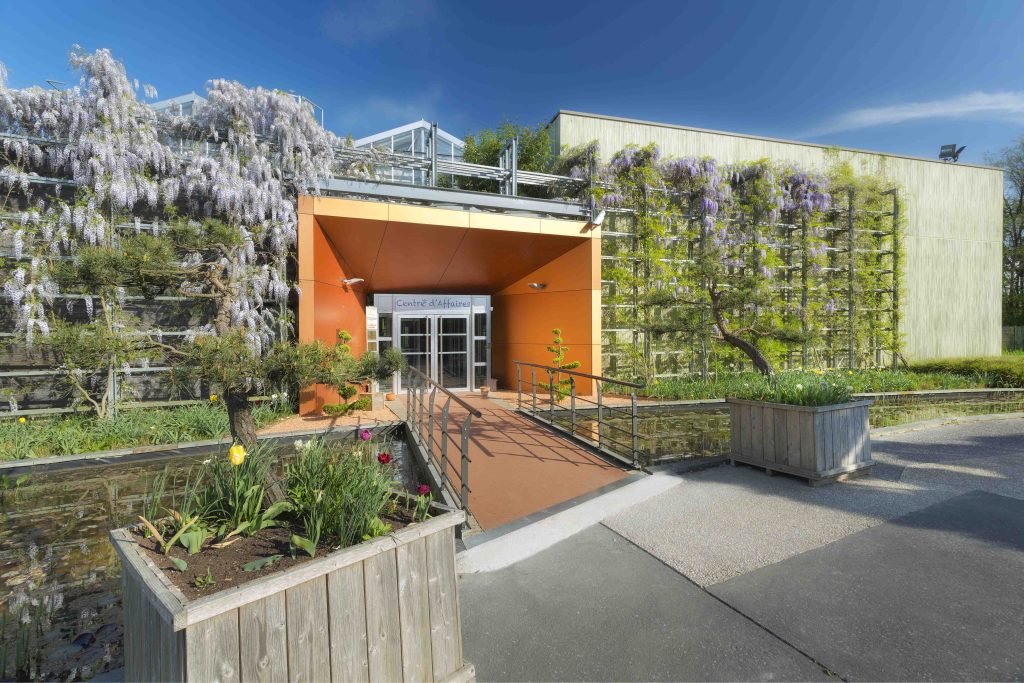 L'entrée du centre d'affaires de Terra Botanica